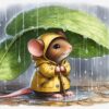 ai generated, mouse, rain