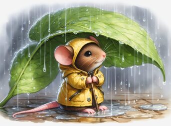 ai generated, mouse, rain